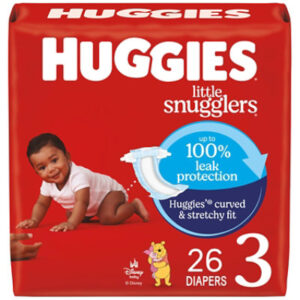 Huggies Little Snugglers Baby Diapers Size 3 (16-28 lbs) - 26 Count
