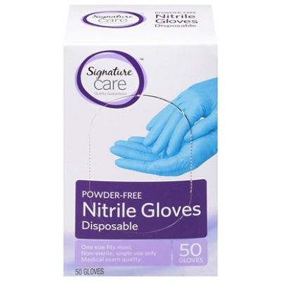 Signature Select/Care Nitrile Gloves - 50 CT