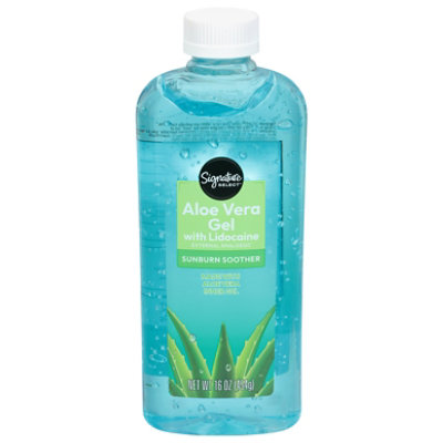 Signature Select Aloe Vera Gel With Lidocaine - 16 Oz