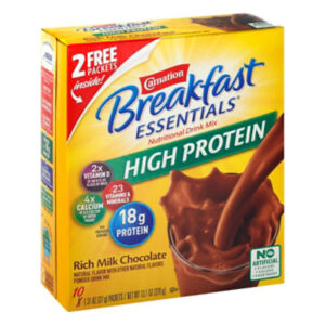 Carnation Breakfast Essentials High Protein Nutritional Mix Chocolate Powder Drink - 10 Count