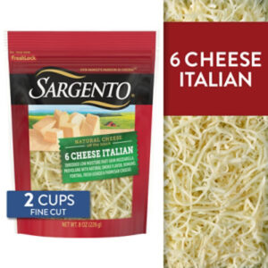 Sargento Shredded 6 Cheese Italian Natural Cheese - 8 Oz