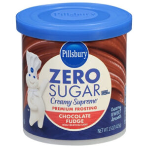 Pillsbury Zero Sugar Creamy Supreme Chocolate Fudge Flavored Premium Frosting - 15 Oz