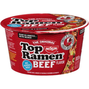 Nissin Top Ramen Bowl Beef - 3.28 OZ