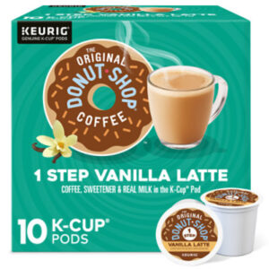 The Original Donut Shop Vanilla Latte Coffee Single Serve K Cup Pod - 10 Count