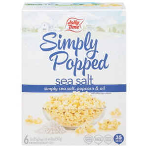 JOLLY TIME Microwave Popcorn Simply Popped Sea Salt Lightly Salted - 6-3 Oz