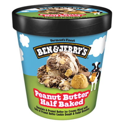 Ben & Jerry's Peanut Butter Half Baked Ice Cream - 16 Oz
