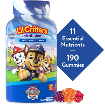Lil Critters Paw Patrol Complete Multivitamin Gummies - 190 Count