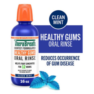 TheraBreath Clean Mint Antigingivitis Healthy Gums Mouthwash - 16 Fl. Oz.