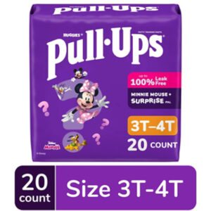 Pull-Ups Potty Training Underwear for Girls Size 3T to 4T - 20 Count
