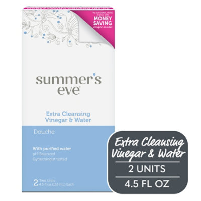 Summers Eve Douche Extra Cleansing Twin Pack - 2-4.5 FZ