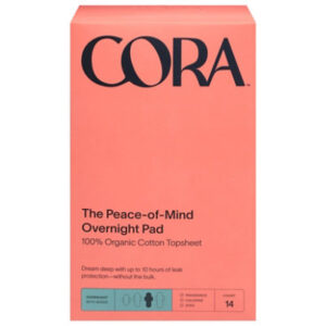 Cora Organic Overnight Pads - 14 CT