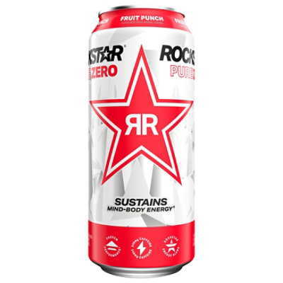 Rockstar Pure Zero Energy Drink Punch - 16 FZ