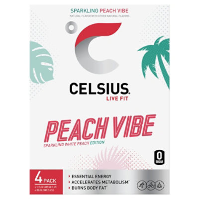 Celsius Sparkling Peace Vibe Drink 4pk - 48 FZ