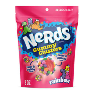 NERDS Gummy Clusters Rainbow Crunchy and Gummy Candy - 8 Oz