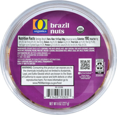 O Organics Brazil Nuts - 8 Oz