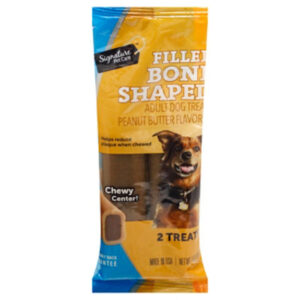 Signature Pet Care Dog Bone Shape Peanut Butter 2ct - 7 OZ