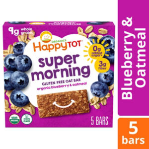 Happy Tot Super Foods Gluten Free Oat Bar Organic Blueberries & Oatmeal - 5 - 0.88 Oz