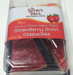 Slice Strawberry Swirl Cheesecake - 6 OZ