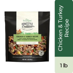 Freshpet Homestyle Creations Chicken and Turkey with Veggies Fresh Dog Food - 1 Lb
