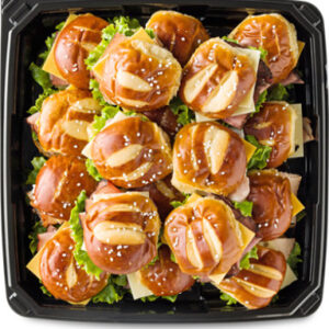 Signature SELECT 11 Inch Pretzel Slider Snack Square Tray 6 to 10 Count - Each