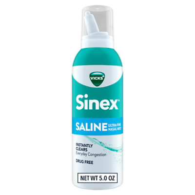 Vicks Sinex Saline Ultra Fine Nasal Mist Drug Free - 5 Oz