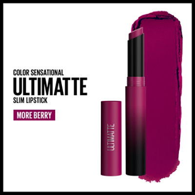 Maybelline Color Sensational Ultimatte Slim Lipstick Makeup More Berry - 0.06 Oz