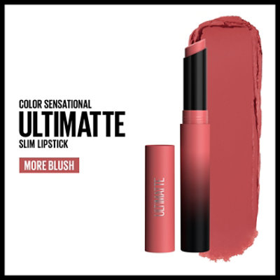 Maybelline Color Sensational Ultimatte Slim Lipstick Makeup More Blush - 0.06 Oz
