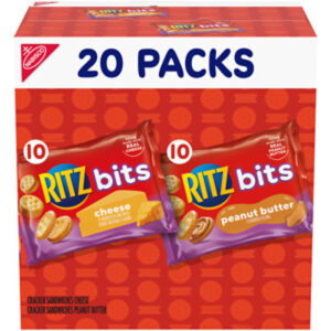 RITZ Bits Cheese And Peanut Butter Cracker Sandwiches Snack Pack - 20-1 Oz