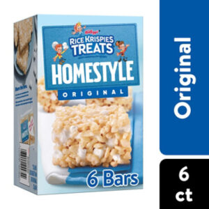 Rice Krispies Treats Homestyle Crispy Marshmallow Squares Original Kids Snacks - 6 - 6.98 Oz