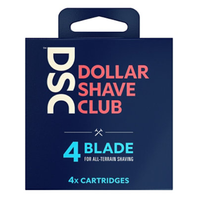 Dollar Shave Club Razor Refill Cartridges 4 Blade - 4 Count