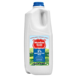 Meadow Gold 2% Milk With Vitamin A And Vitamin D Reduced Fat Milk Bottle - 0.50 Gallon