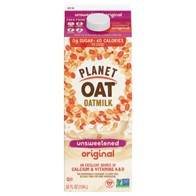 Planet Oat Unsweetened Original Oatmilk - 52 Oz