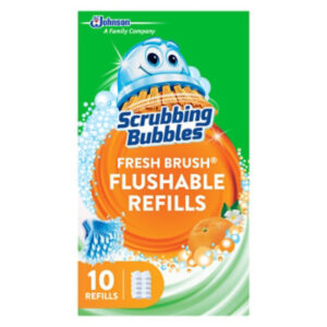 Scrubbing Bubbles Fresh Brush Citrus Toilet Cleaning System Flushable Refills - 10 Count