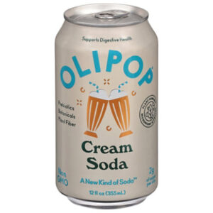 OLIPOP Cream Soda Prebiotic Soda Can - 12 Fl. Oz.