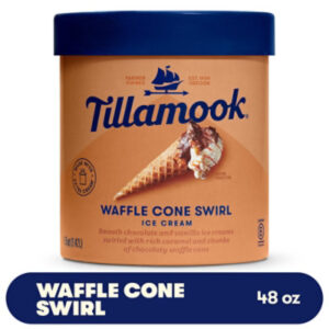 Tillamook Waffle Cone Swirl Ice Cream - 48 Oz