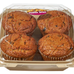 Bakery Raisin Bran Muffin 4 Count - Each