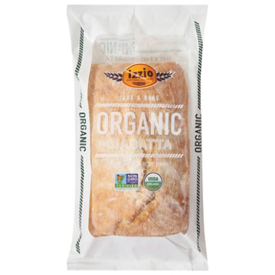 Izzio Artisan Bakery Take & Bake Organic Ciabatta - 14 Oz.