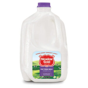 Meadow Gold Fat Free with Vitamin A and Vitamin D Skim Milk Bottle - 1 Gallon