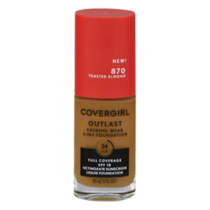 Cover Girl Outlast Extreme Wear Foundation SPF 18 870 Toasted Almond - 1 Fl. Oz.