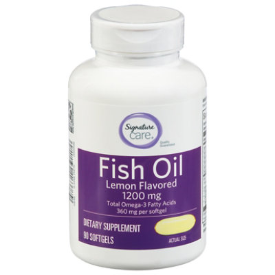 Signature Select/Care Fish Oil 1200mg Lemon Flavor Softgel - 90 CT