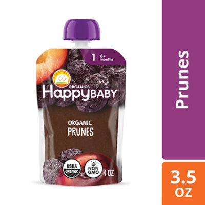 Happy Baby Organics Stage 1 Prunes Pouch - 3.5 Oz
