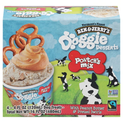 Ben & Jerry's Pontchs Mix Frozen Dog Treat - 4 Count