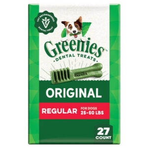 Greenies Original Regular Natural Dog Dental Care Chews Oral Health Dog Treats 27 Count - 27 Oz