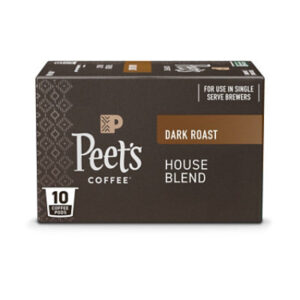Peet's Coffee House Blend Dark Roast Single Serve Coffee Pods - 10 Count
