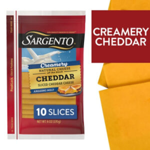 Sargento Creamery Sliced Natural Cheddar Cheese - 10 Count