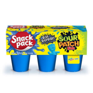 Snack Pack Sour Patch Kids Blue Raspberry Flavored Juicy Gels - 6-3.25 Oz