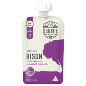 Serenity Kids Grs Fed Bison Kab Sqsh Spinach - 3.5 OZ