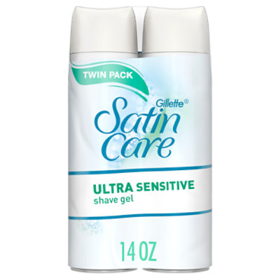 Gillette Satin Care Ultra Sensitive Shave Gel Twin Pack - 14 Oz