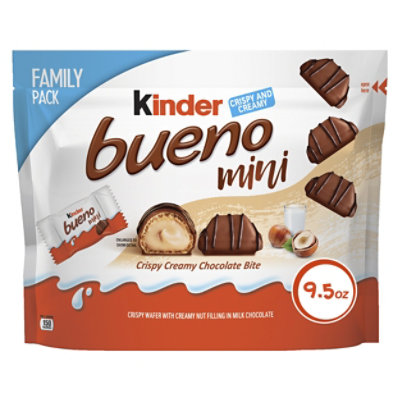 Kinder Bueno Mini Milk Chocolate & Hazelnut Cream Chocolate Bars Family Pack - 9.5 Oz