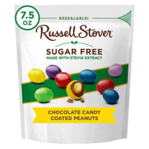 Russell Stover Sugar Free Chocolate Candy Coated Peanuts Bag - 7.5 Oz